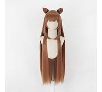 GHK 100cm Grueso Raphtalia Recto Largo Peluca marrón Disfraz de Cosplay Pelo sintético Halloween The Rising of the Shield Hero Peluca de cosplay