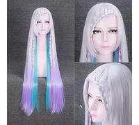GHK 100cm Sword Art Online Yuna Anime Cosplay Peluca Pelo sintético Disfraz de Halloween Recto Ombre Larga Mujer Pelucas Para Fiesta Peruca