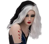 GHK 14 pulgadas corto ondulado colorido arco iris peluca pelo sintético disfraz de Halloween Anime Cosplay naranja Ombre fiesta pelucas para mujeres negro blanco