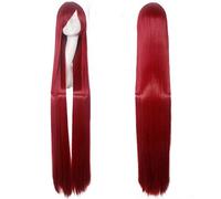 GHK 150 cm peluca de cosplay de anime súper larga recta con flequillo pelo sintético negro azul púrpura rojo naranja pelucas blancas para mujer rosa rojo neto