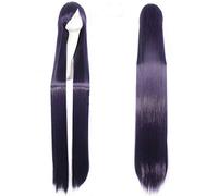 GHK 150cm peluca de cosplay de anime súper larga recta con flequillo pelo sintético negro azul púrpura rojo naranja pelucas blancas para mujer rosa neto púrpura