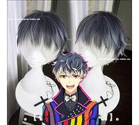 GHK 2018 Anime IDOLiSH7 Re: vale MOMO Pelo sintético corto de colores mixtos para adultos Juego de roles Peluca de cosplay