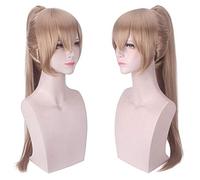 GHK 2019 Marrón Rubio Largo Straigt Cosplay Peluca Anime Juego Azur Lane Mujer Pelucas de pelo sintético resistente al calor con cola de caballo