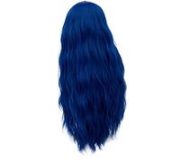 GHK 28 pulgadas largo rizado azul rubio verde rosa peluca sintética pelo natural Anime Cosplay disfraces de Halloween fiesta pelucas para mujeres azul