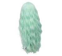 GHK 28 pulgadas largo rizado azul rubio verde rosa peluca sintética pelo natural Anime Cosplay disfraces de Halloween fiesta pelucas para mujeres verde claro