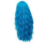 GHK 28 pulgadas largo rizado azul rubio verde rosa peluca sintética pelo natural Anime Cosplay disfraces de Halloween fiesta pelucas para mujeres azul