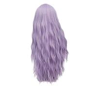 GHK 28 pulgadas largo rizado azul rubio verde rosa peluca sintética pelo natural Anime Cosplay fiesta de disfraces de Halloween pelucas para mujeres púrpura claro 1
