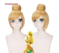 GHK 30cm Corto Rubio Cosplay Peluca Hada Tinker Bell Cabello completo Princesa Tinker Bell Tamaño adulto Pelucas sintéticas