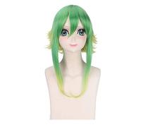 GHK 40 cm Vocaloid Gumi Fluffy Cosplay peluca verde amarillo Ombre pelucas de pelo para mujeres fibra sintética resistente al calor 4 modelos verde ombre