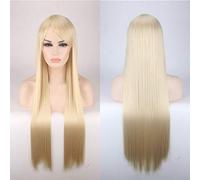 GHK 80cm Barato Peluca larga y recta Rojo Azul Verde Púrpura Negro Pelucas de cabello rubio para mujeres Resistente al calor Sintético Anime Cosplay Cabello 15
