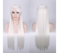 GHK 80cm Barato Peluca larga y recta Rojo Azul Verde Púrpura Negro Rubio Pelucas de cabello para mujeres Resistente al calor Sintético Anime Cosplay Cabello 08
