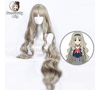 GHK 90cm DARLING en FRANXX KOKORO Peluca de cosplay Pelucas de cabello sintético rubio ondulado largo para mujeres + gorra de peluca
