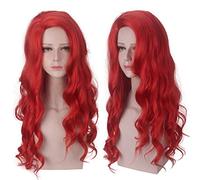 GHK Anime Aquaman Mera Cosplay Peluca Película Americana Larga Ondulada Ondulada Resistente Al Calor Pelo Sintético Mujer Disfraz Fiesta Peluca Roja Perucas