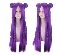 GHK Anime Game League of Legends LOL Kaisa Cosplay pelucas para mujeres 80 cm largo púrpura KDA trenzado pelo sintético Perucas cosplay peluca