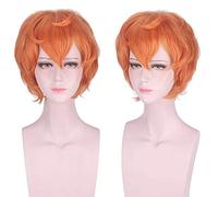 GHK Anime Land of the Lustrous Zircon Short Orange Peluca Disfraz de Cosplay Pelo sintético Disfraz de Halloween Party Play Pelucas