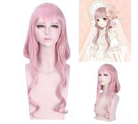 GHK Anime Miracle Nikki Cosplay Peluca Disfraz de Halloween Rosa Pelucas de fiesta de capas largas para mujeres