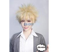 GHK Biamoxer Anime My Hero Academia Baku no Hero Bakugou Katsuki Bakugo corto lino rubio resistente al calor Cosplay disfraz peluca