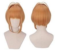GHK Biamoxer KINOMOTO SAKURA Cosplay Peluca 2018 Card Captor Sakura TARJETA CLARA Corto Recto Anime Pelo sintético
