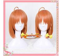 GHK Biamoxer LoveLive! Brillo Solar !! Cosplay Peluca Aqours Takami Chika Proyecto Ídolo Escolar Naranja Corto Lacio Pelo Facial Sintético