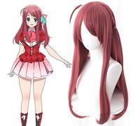 GHK Biamoxer Sakura Minamoto Cosplay Peluca ZOMBIE LAND SAGA Cabello Facial Largo Recto Sintético para Adultos