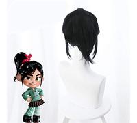GHK Black Ralph rompe Internet Wreck-It Ralph 2 Vanellope Cosplay peluca Halloween Cosplay Prop Headwear purim accesorios de carnaval