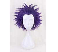 GHK Boku no Hero Academia Shinsou Hitoshi peluca Cosplay disfraz My Hero Academia corto pelo púrpura pelucas de Halloween sintéticas para hombres
