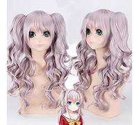GHK Charlotte Tomori Nao sintético Anime Cosplay peluca mujer púrpura claro largo pelucas llenas con cola de caballo ondulada 70 cm