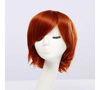 GHK Fahion Peluca corta sintética barata para hombres Blanco Púrpura Azul Amarillo Negro Plata Gris Verde Rojo Animé Pelucas de Cosplay Para Fiesta 30cm rojo oscuro
