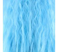 GHK Fluffy Red Pink White Orange Green Blonde Brown Peluca rizada Pelo sintético Anime Cosplay Fiesta de disfraces de Halloween Pelucas para mujeres azul cielo