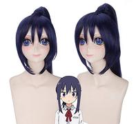 GHK Himouto Umaru-chan Purple Anime Cosplay Peluca Pelo sintético Motoba Kirie Disfraz de Halloween Largas pelucas de mujer con clip Cola de caballo