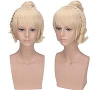 GHK Kingsglaive Final Fantasy XV FF15 Lunafreya Nox Fleuret Luna corto rubio Cosplay peluca con cola de caballo