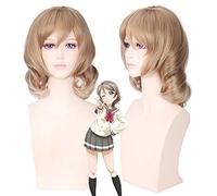 GHK LoveLive Sunshine Watanabe You Short Wavy Wig Cosplay disfraz pelucas de cabello sintético para mujeres