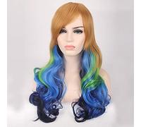 GHK Moda Barato Harajuku Lolita Cosplay Peluca Larga Ondulada My Little Pony Anime Fiesta de Disfraces de Halloween Ombre Pelucas de Cabello Para Mujeres PL-163