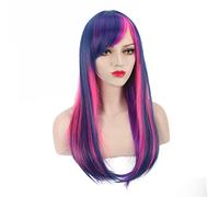 GHK Moda Barato Harajuku Lolita Cosplay Peluca Larga Ondulada My Little Pony Anime Fiesta de Disfraces de Halloween Ombre Pelucas de Pelo Para Mujeres PL-459