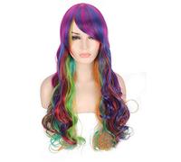 GHK Moda Barato Harajuku Lolita Cosplay Peluca Larga Ondulada My Little Pony Anime Fiesta de Disfraces de Halloween Ombre Pelucas de Cabello Para Mujeres PL-729