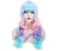 GHK Moda Barato Harajuku Lolita Cosplay Peluca Larga Ondulada My Little Pony Anime Fiesta de Disfraces de Halloween Ombre Pelucas de Pelo Para Mujeres PL-468