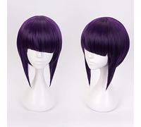 GHK My Hero Academia Kyoka Jiro Cosplay pelucas para mujeres 30 cm púrpura resistente al calor pelo sintético corto Perucas Cosplay peluca