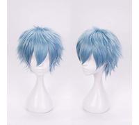 GHK My Hero Academia Shigaraki Tomura Short Blue Cosplay Peluca Pelo sintético Disfraz de Halloween Puffy Play Pelucas para hombres