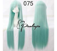 GHK Rose Net 100cm Largo Recto Anime Cosplay Peluca Disfraz Pelo sintético Azul Naranja Púrpura Gris Azul Plata Blanco Mujer Pelucas + Gorra 047