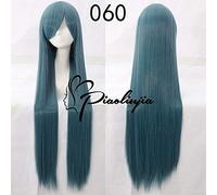 GHK Rose Net 100cm Largo Recto Anime Cosplay Peluca Disfraz Pelo sintético Azul Naranja Púrpura Gris Azul Plata Blanco Mujer Pelucas + Gorra 032