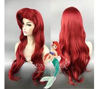 GHK Snow White Hair Ralph rompe Internet Peluca de Cosplay Princesa Rapunzel Belle Aurora Merida Moana Cenicienta Jasmine Ariel Tiana Sirena Ariel