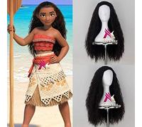GHK Snow White Hair Ralph rompe Internet Peluca de Cosplay Princesa Rapunzel Belle Aurora Merida Moana Cenicienta Jasmine Ariel Tiana Moana