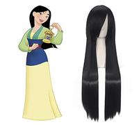 GHK Snow White Hair Ralph rompe Internet Peluca de Cosplay Princesa Rapunzel Belle Aurora Merida Moana Cenicienta Jasmine Ariel Tiana Mulan