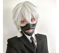GHK Touken Ranbu Online Tokyo Ghoul Nakigitsune Short Silver Cosplay Peluca Pelo sintético Disfraz de Halloween Party Play Pelucas