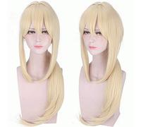 GHK Violet Evergarden Cosplay Peluca Claudia Hodgins Gilbert Bougainvillea Benedict Violet Evergarden Disfraz Halloween Fiesta Pelucas rubia recta