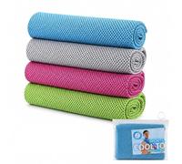 GHKJOK Juego de 4 toallas deportivas, 30 x 100 cm, colores surtidos, bolsa