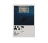 GHKOPY Póster musical Hit Me Hard And Soft para decoración del hogar, póster decorativo para colgar en la pared, póster decorativo de 60 x 90 cm