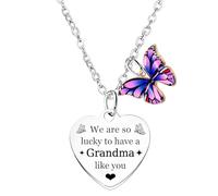 Ghloyza Collar para abuela de parte de nieta, nieto, abuela, regalo para el día de la madre, regalo de cumpleaños para abuelas, abuelas y abuelas