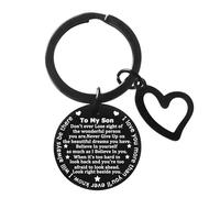 Ghloyza Llavero con texto en inglés «To My Son I Love You», regalo de mamá y papá, regalo de cumpleaños para hijos adultos