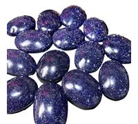 GHNQBAHID 2pc Sparking Blue Sandstone Palm Freeform Shining Like Star Under Strong Light Gemstone Stone